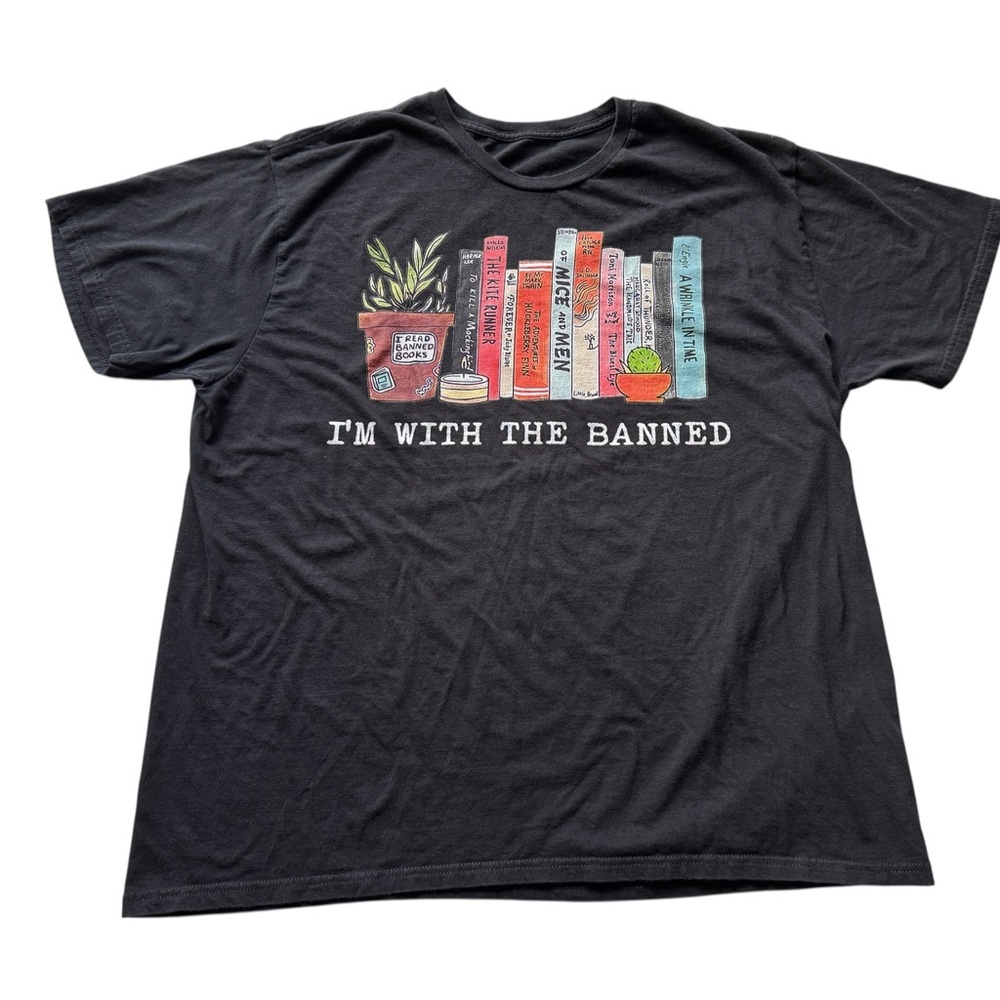 I’m With The Banned Banned Books Graphic Tee Size 2XL